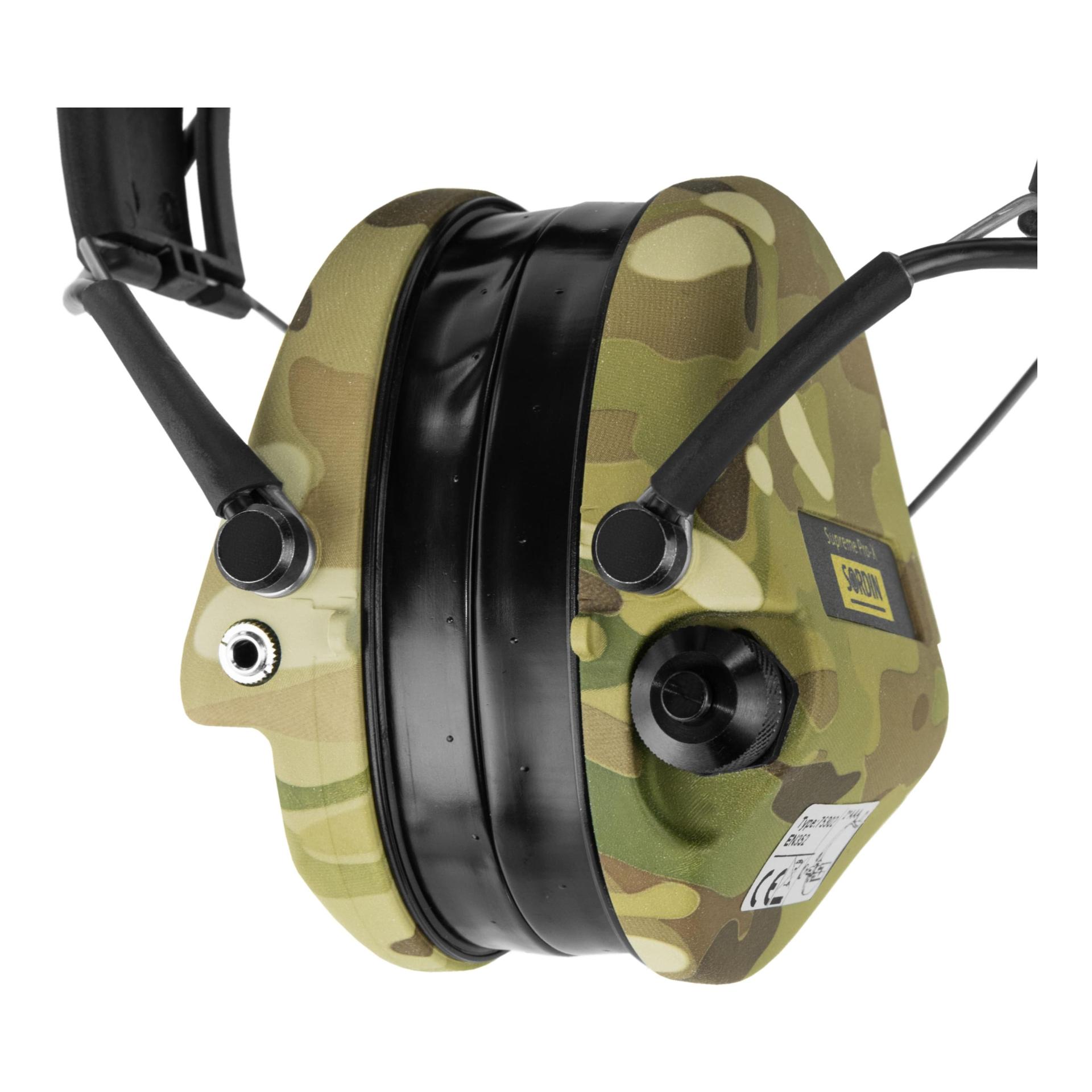 Sordin Supreme Pro X LED avec bande camo et coussinet de gel – capsules camo