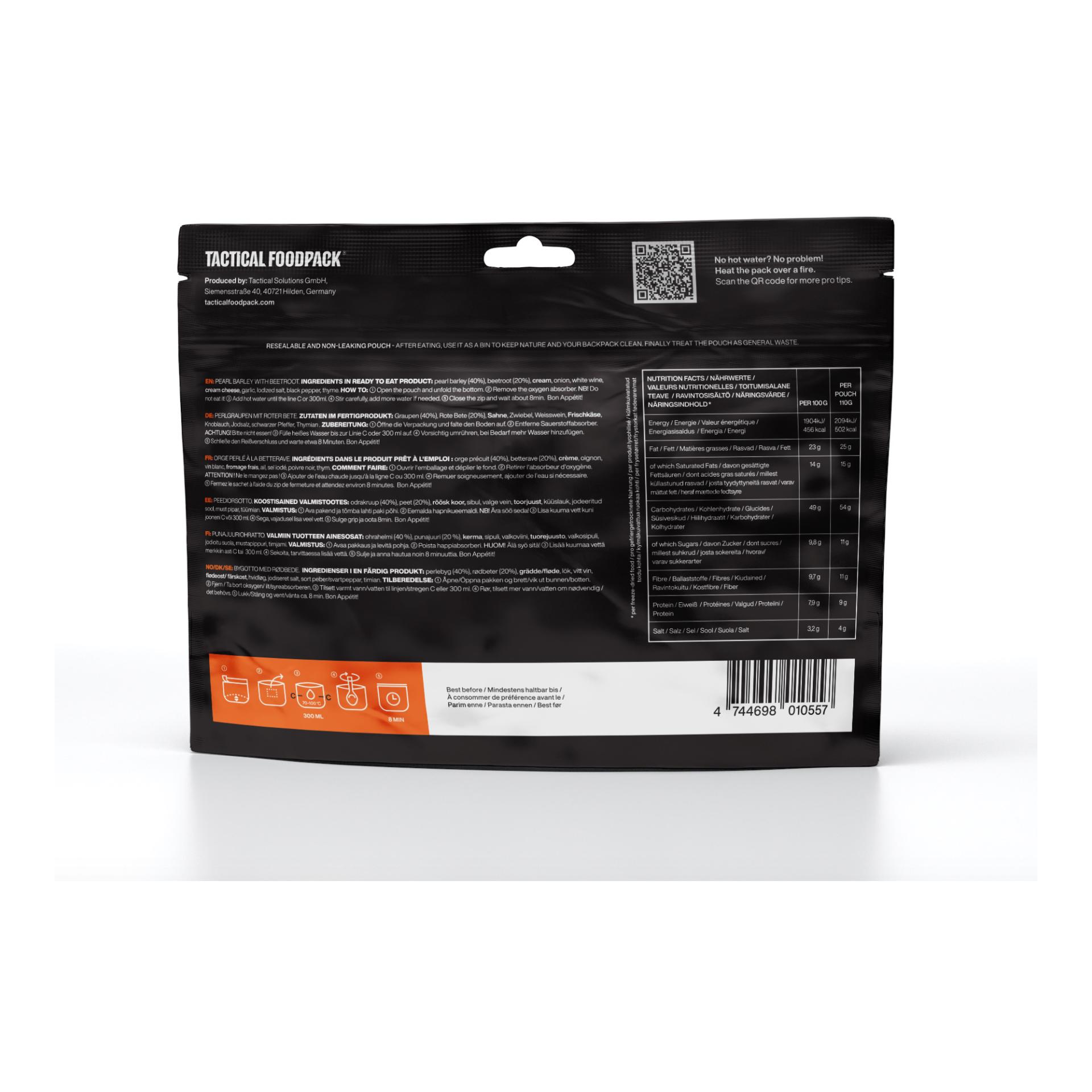Tactical Foodpack Pearl Barley with Beetroot