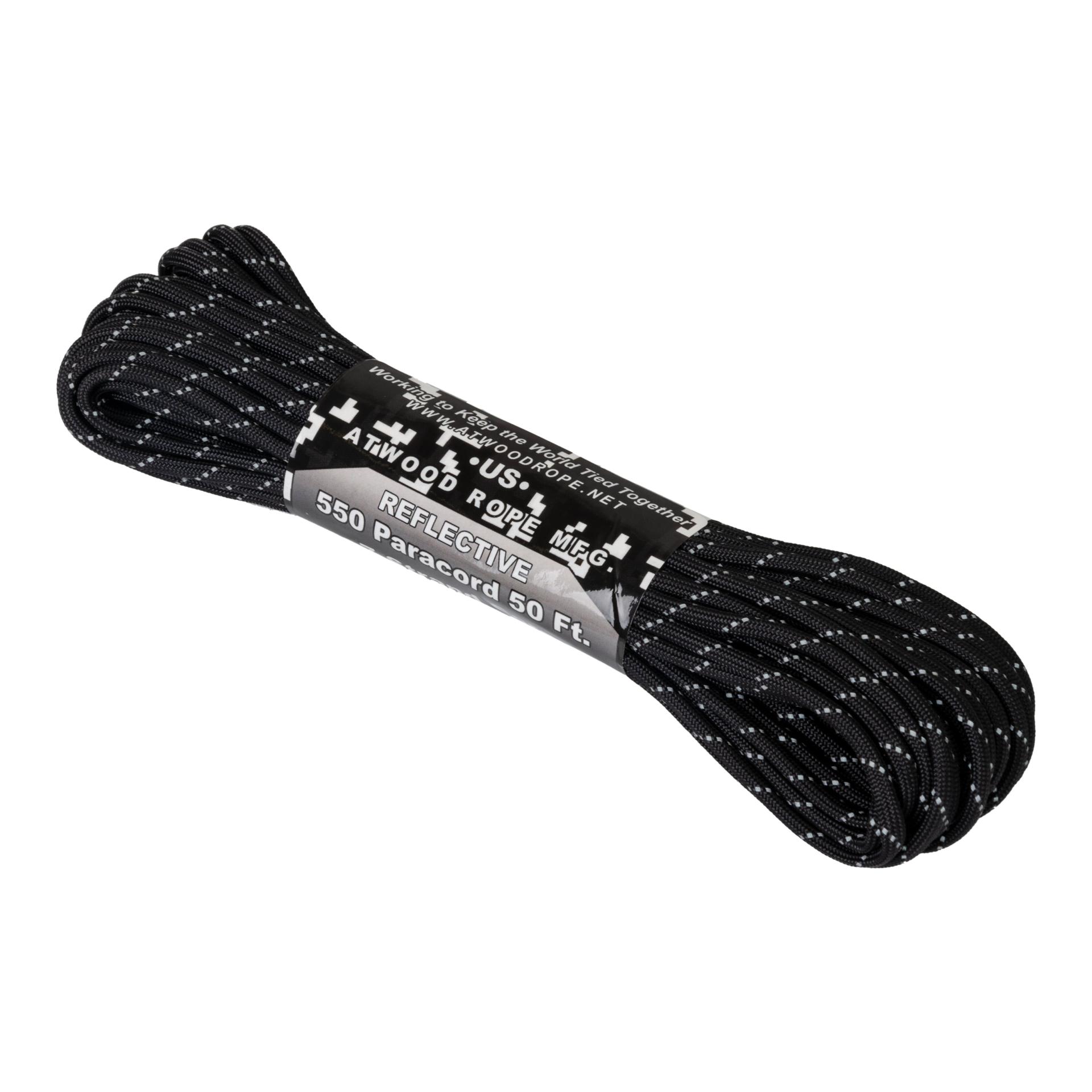 Helikon 550 Paracord Reflective 50ft. / 15m - Schwarz