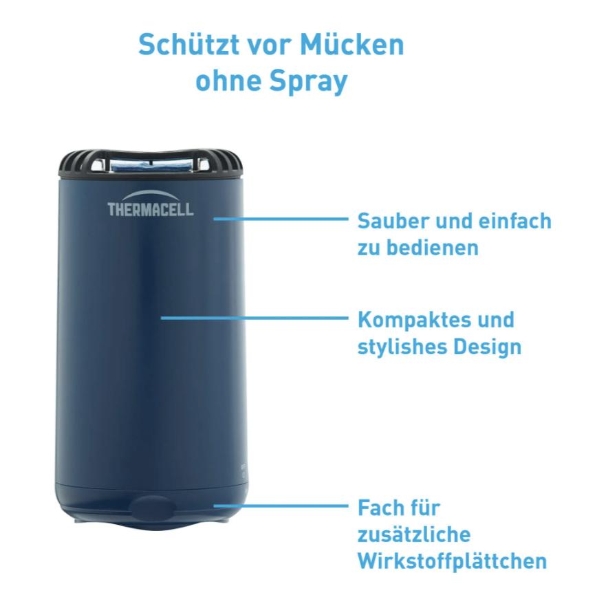 Thermacell Set: Protect HALOmini Navy +recharges 120+hr