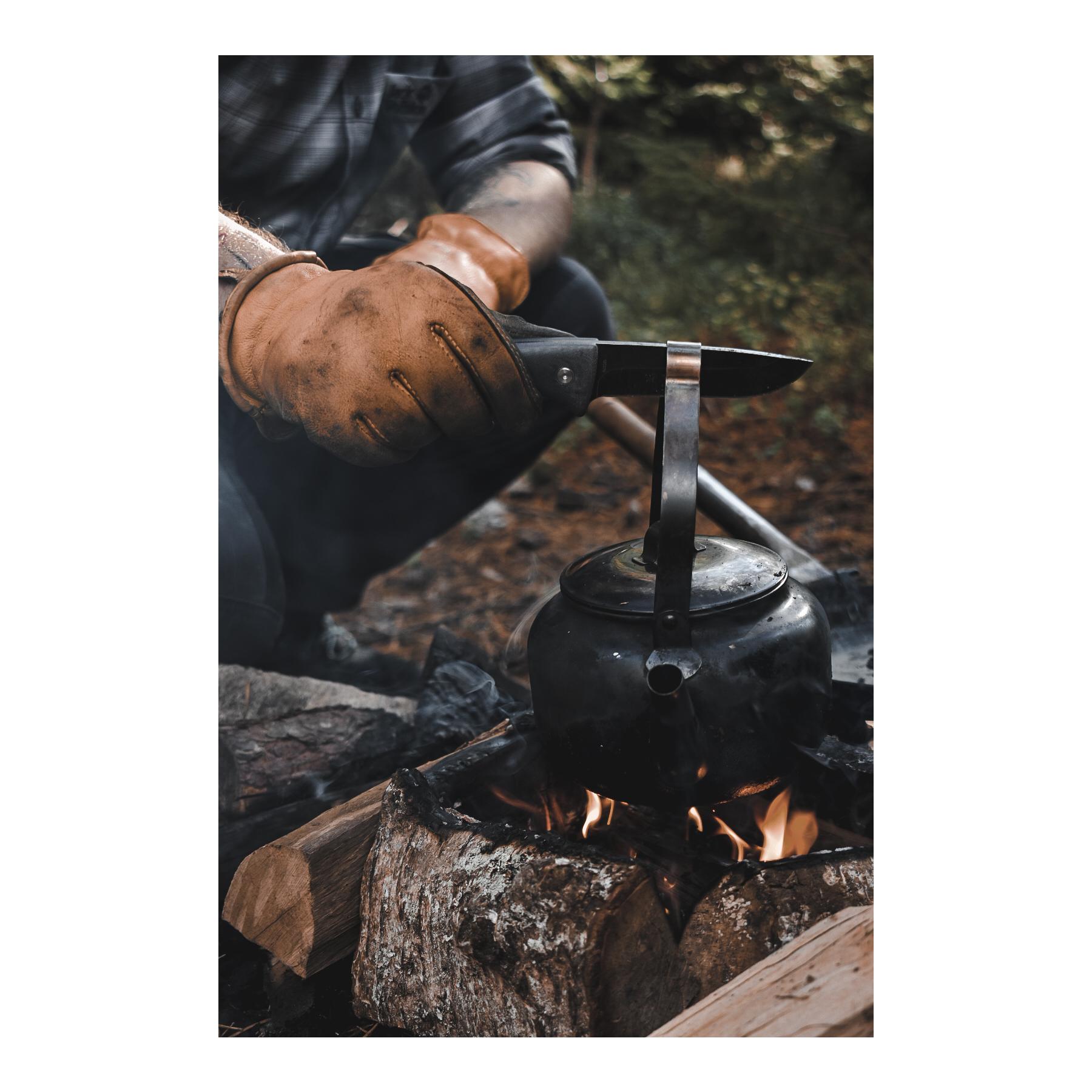 Øyo FALTEKIND - Jagd/Outdoormesser mit Lederscheide (Full Tang)