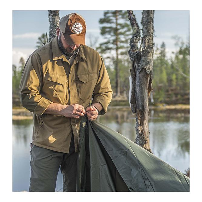 Helikon Shirt Woodsman - Coyote / Taiga Grün