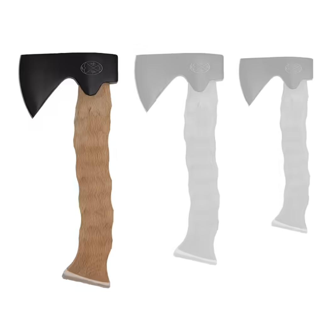 Karesuando Metsämies Hätä - High Carbon L - Bushcraft Axt mit Diamantschleifstein, Feuerstahl und Lederscheide