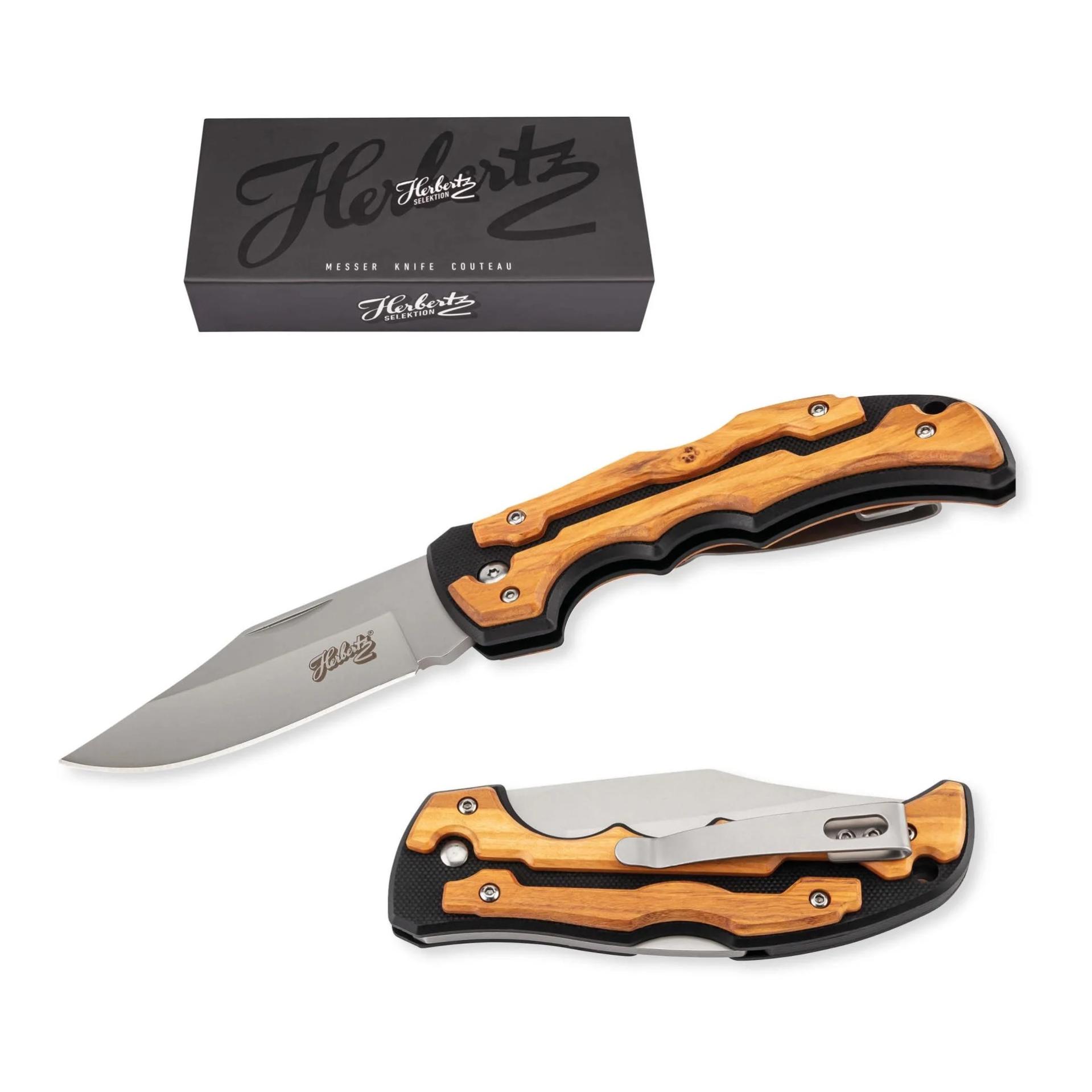 Herbertz Selektion Taschenmesser G10 und Olivenholz