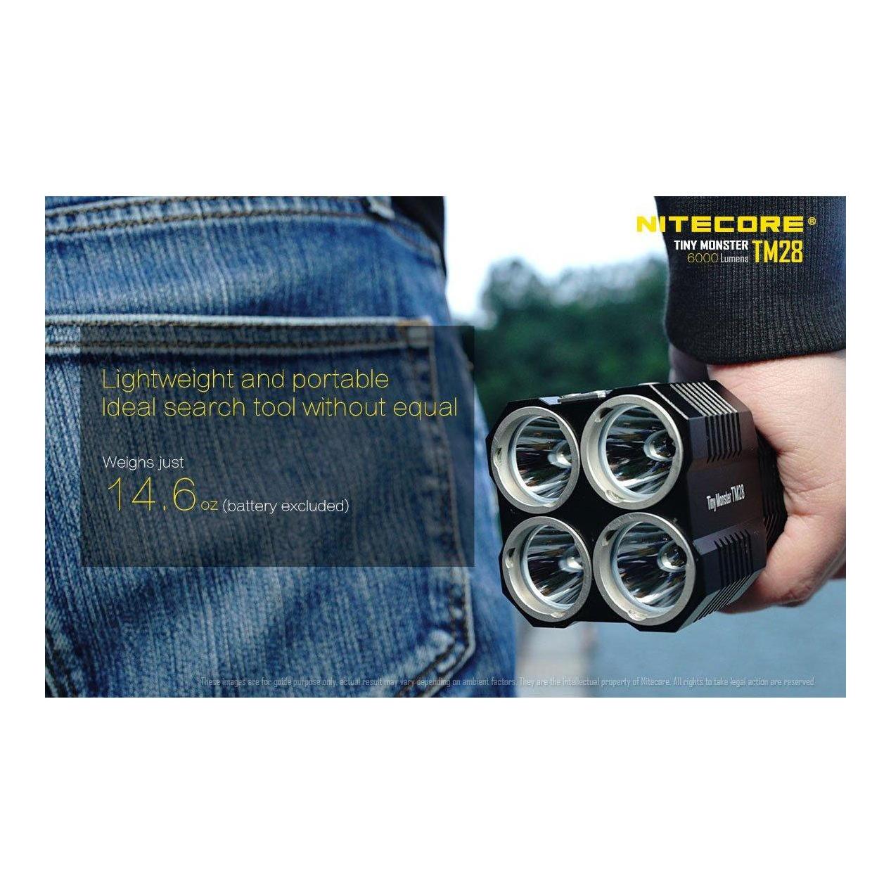 Projecteur TM28GT Tiny Monster (4 batteries IMR incluses)